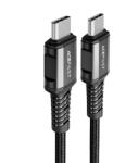 ACEFAST C1-03 kábel USB-C-USB-C, 60W, 1, 2m, Fekete