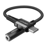ACEFAST C1-07 átalakító, USB-C 3, 5mm, beépített DAC, Fekete