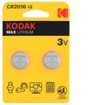 Kodak CR2016 gombelem, 2 darabos, 3V