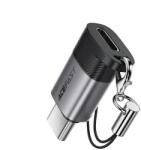 ACEFAST J19 átalakító Lightning-USB-C, 60W gyorstöltés, Szürke