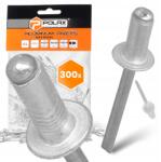 Polax 300x Törhető szegecsek 4, 8x14 mm Alumínium horganyzott Strapabíró Erős 9T szegecs (37-018(X6))