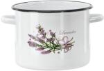 Chomik Oală emailată 5, 5l 22cm albă decor lavandă 81347 (EMA4383)