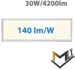  LED panel (1200x300 mm) 30W, 4200lm, természetes fehér, 140lm/W, UGR (HL0019581)