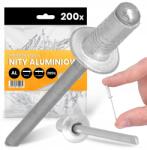 TRCR 200x Törhető Szegecsek 4, 8x14 mm Alumínium Acél Horganyzott Rozsdamentes Ni Iu (SE030311372)