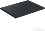Omnires AQUAROCK M+ 80x120 cm-es kompozit zuhanytálca, szifonnal és takarófedéllel, matt fekete lava AQUAROCK80-120BLV (AQUAROCK80-120BLV)
