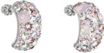 Pavona Rózsaszín Swarovski kristályos, félkör alakú ezüst lógós fülbevaló 31164.3 (31164.3 MAGIC ROSE)