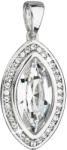 Pavona Ovális, fehér Swarovski kristályos ezüst medál 34199.1 (34199.1 KRYSTAL)