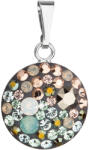 Pavona Kerek, különböző színű Swarovski kristályos ezüst medál 34225.4 chameleon (34225.4)