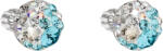 Pavona Kerek, kék Swarovski kristályos ezüst bedugós fülbevaló 31336.3 light turquoise (31336.3)