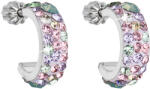 Pavona Különböző színű Swarovski kristályos félkör alakú ezüst fülbevaló 31118.3 Sakura (31118.3 SAKURA)