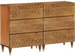 vidaXL Set 2 dulapuri laterale din lemn masiv de mango, 60x33x75 cm (3206309) Comoda