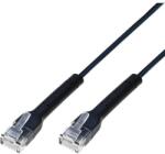TECHLY Cablu de retea flexibil, pliabil, subtire, slim, cupru, Cat. 6A U/UTP, 2m, Techly ICOC U6A-BD-020B, Negru (ICOCU6A-BD-020B)