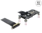 Delock PCI Express 3.0 x4 M. 2 M kulcsos adapter ventilátorral és 10 cm-es kábellel