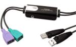 ATEN KM switch (USB billentyűzet és egér) 2: 1, USB, integrált kábelek (CS62KM) (CS62KM)