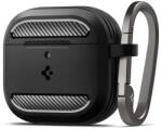 Spigen AirPods 4 Rugged Armor husă, TPU cu fibră de carbon, Negru mat (ACS08642) (ACS08642)