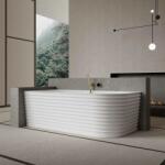 Rune Cada pe colt stanga din compozit Rune MonBlari 170x80 cm alb (MR-88803L)
