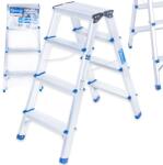 GEKO Scară de aluminiu dublă cu 4 trepte 150kg 82131 (G02434)