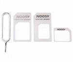 Adaptor SIM 3in1 Nano/Micro/Mini Noosy cu cheita, White/Clear