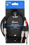 PLUGGER Cablu Y jack 6.35 mm stereo - 2 x jack 6.35 mm mono, 1 m (99200P)