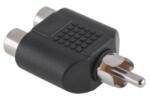 Lechpol Adaptor RCA tata - 2x RCA mama (ZLA0305)