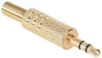 Lechpol Mufa jack 3.5 mm stereo tata, metal, placata cu aur (WTY0014)