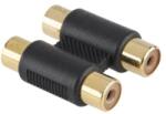 Lechpol Adaptor RCA-RCA dublu, 2 x mufa RCA mama, auriu (ZLA0317Z)