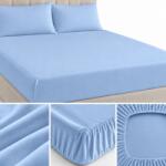 Pucioasa Husa pat din tricot cu elastic saltea 90x200, albastru pastel