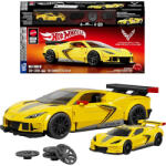 Mattel Brick Shop Hot Wheels '20 Corvette C8. R építőjáték kisautóval (JKR19) - morzsajatekbolt