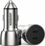UGREEN Incarcator auto Ugreen CD213 36W, 2 x USB-C, PD 3.0, QC 3.0, 12-24V, carcasa din aluminiu, Gri (CD213-70594)