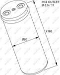 NRF 33233 - Uscator, aer conditionat - dezumidificator Opel CERERE . NRF indicele 002 002 629 - NRF-33233 (NRF33233)