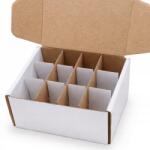 senzipack Stancolt Karton Fehér Doboz 105x79x67mm E hullám, gramm. 380g/m2 +Rákozó