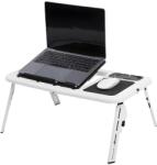 Teno Univerzális Table Teno®, összecsukható, laptophoz/tablethez/ágyban reggelizéshez, rendszer hűtőnyílásokkal, pohártartóval, állítható szögű, könnyen tárolható, fehér/fekete (MCV_TENO1517)