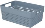 Storage Solutions perforált műanyag tárolókosár 23x15x10 cm, fogantyúkkal, szürke (GDKP024002050GR)