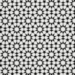 Heko Panels Textil anyag, Geometrikus fekete-fehér, Poliészter 100%, 210g/pm, Méret: 100cm x 155cm, DX832 (DX832)