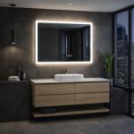 ArchiD LED-463 szögletes téglalap forma, okos tükör, keretvilágítással, 25W, 80×70 cm (KT-02285)