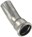 RACI 22 mm 1 tokos inox 304L 45° ív - RACI Inoxpres Uniko (8300007)