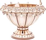 Rowood Puzzle 3D, Flora Urn Planter, Rowood, lemn, 165 piese