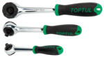 TOPTUL Cheie cu Clichet / Maner 3/8 Inch Profil: Patrat Lungime: 200 Mm Tip: Reversibil (CJBT1220)