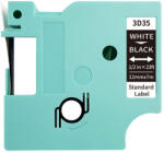 AIMO Etichete compatibile DYMO LabelManager D1 12 mm alb pe negru pentru inventariere, active si organizare profesionala, compatibile si cu imprimanta AIMO D1600 3D35 (3D35)