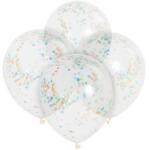 Unique Balónky 30 cm, průhledné s barevnými konfetami, 6 ks (U49615)