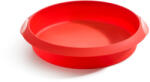 Lékué Round Cake Mould kerek süteményforma, D=260mm, tapadásmentes, platina szilikon, piros - 887987 (LK887949)