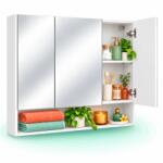 Timebox Dulap de baie Timebox ingust, 40x18x134.4 cm, Unitate de depozitare inalta, Cu sertare, Rafturi reglabile, Sertar culisant pentru colturi stramte, Kit anti-inclinare, Pentru spatii mici, Alb (EZ-BBK13