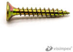 VISIMPEX Süllyesztett fejű faforgácslap csavar 6x140mm Torx részmenetes sárga horganyzott DIN7505 (001-001-011-090)