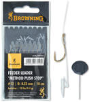 Browning method feeder push stop bronz 10 lb 4, 5 kg előkehossz: 10 cm 12-es szakáll nélküli előkötött horog