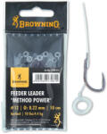 Browning method feeder power pellet band bronz 10 lb 4, 5 kg előkehossz: 10 cm 12-es előkötött horog