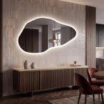 Artforma Oglindă LED Decorativă Neregulată cu Iluminare pentru Sufragerie P221