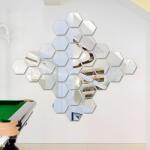 HARAHU Autocolante cu oglindă pentru perete - Hexagon KP16823