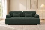 nuko Canapea extensibilă Celeste din boucle, verde salvie, cu ladă de depozitare Canapea