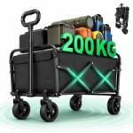 Timebox Carucior Pliabil de Transport cu Roti Detasabile, Capacitate Mare 115 kg Timebox (GS-480-NE)