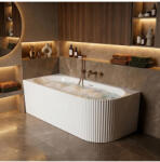 Rea Cada freestanding cu ventil titan Rea Wenus stanga 170 cm alb (KPL-W3129)